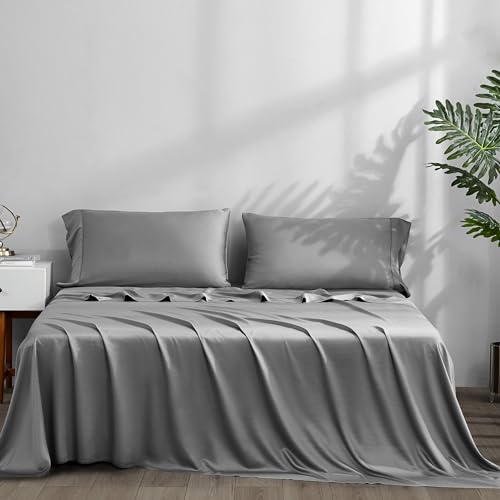 Image of ACCURATEX Cooling Sheets Split Top King for Adjustable Bed,Grey