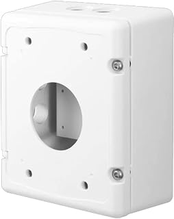 Hanwha Techwin SBP-300NBW Installation Back Box, White for use with SBP-300WM, SBP-300WM1, SBP-300KM, SBP-300P, SBP-300WMW, SBP-300WMW1, SBP-300KMW and SBP-300PMW Wall Mounts