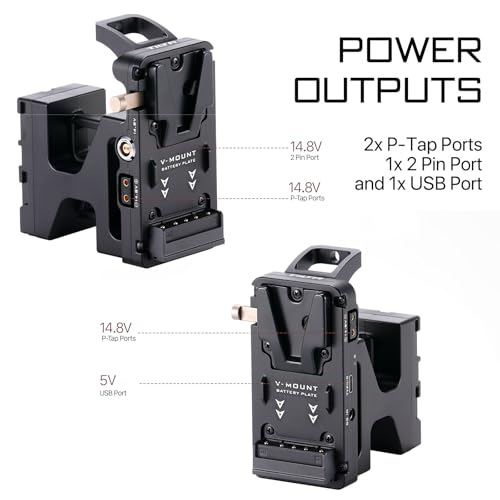Tilta - Placa de batería Compatible con Sony FX6 V-Mount Adapter ES-T20-BTP-V - imagen 2