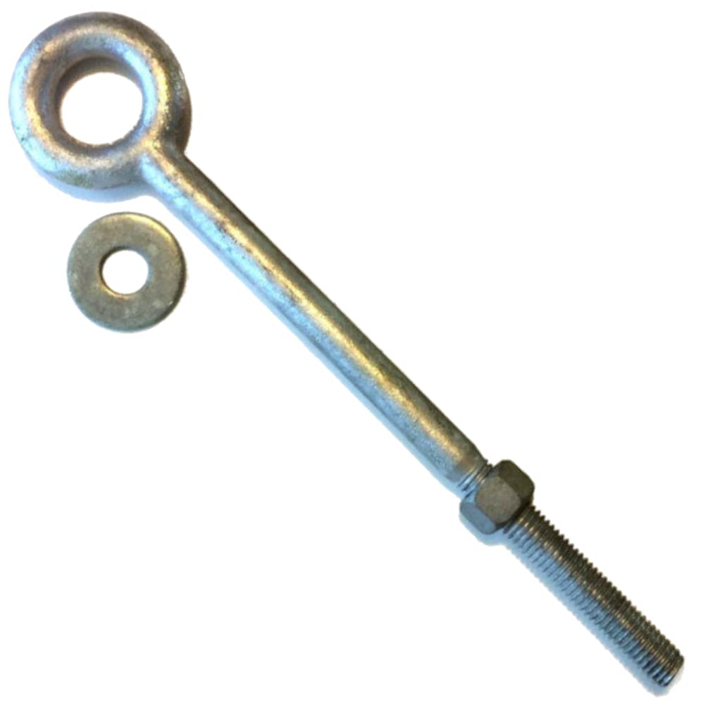 Drop Forged Hot-Dipped Galvanized Steel Eye Bolts - Sizes 2.5\" To 12\" With 3/8\" To 1/2\" Thread | Jones-Sports