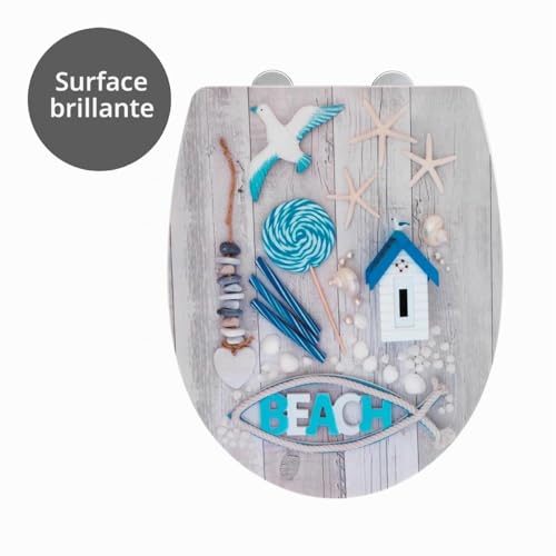 Abattant WC Beach à frein de chute Easy Close WENKO