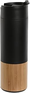 TERMO INOX BAMBU 7X7X21,5 400ML NEGRO