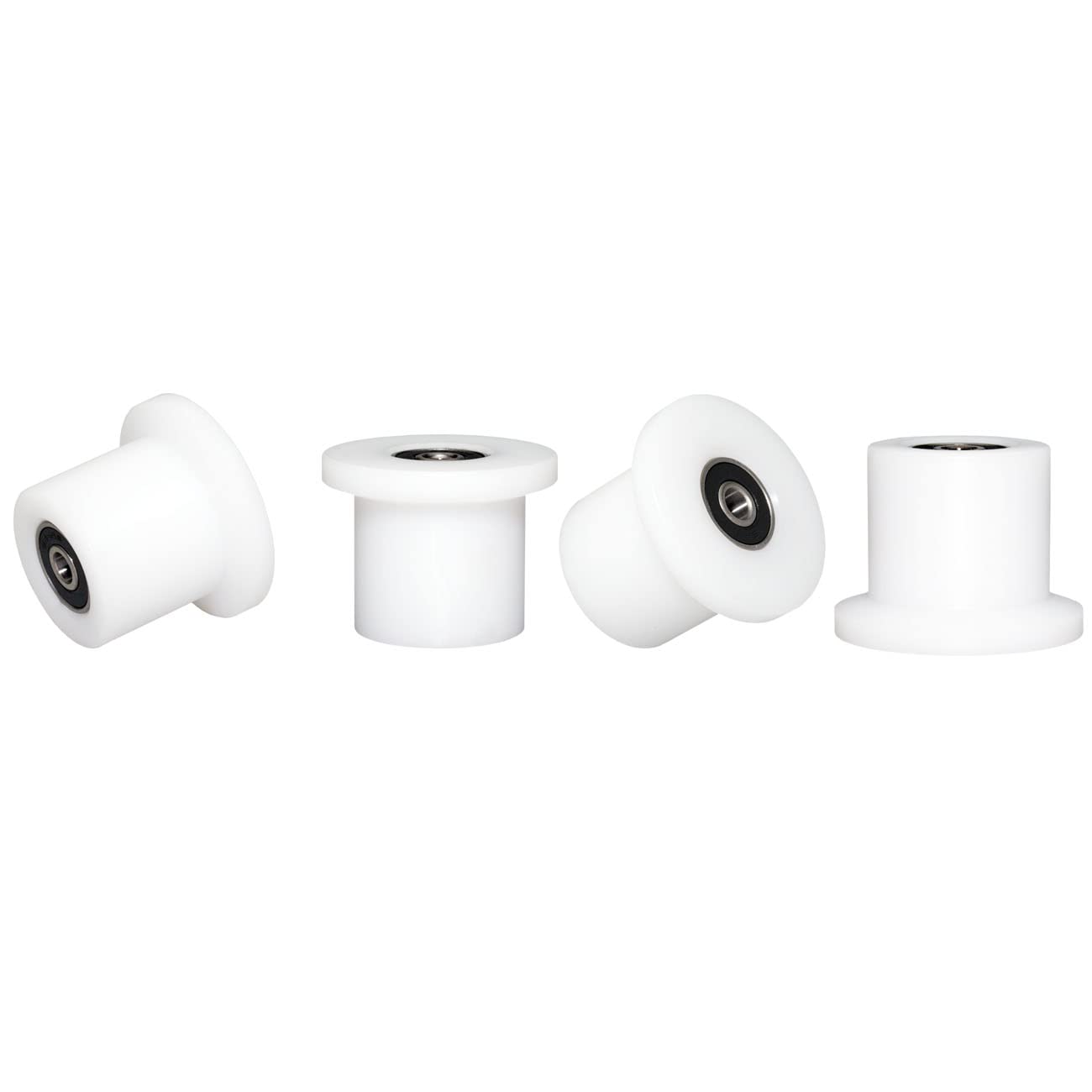 Total Gym Wheels/Rollers Replacement Set of 4 Machined Wheels/Rollers for Models XL, XLS and Some 3000 XL,All FIT, Made from Solid Engineering Plastic- (White)