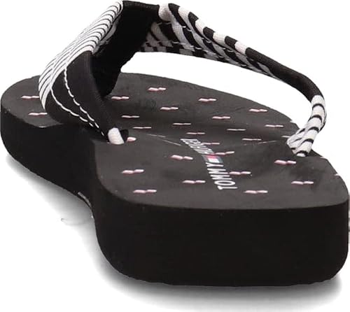 Tommy Hilfiger Women's, Cheen X Sandal Black Stripe #TOP3