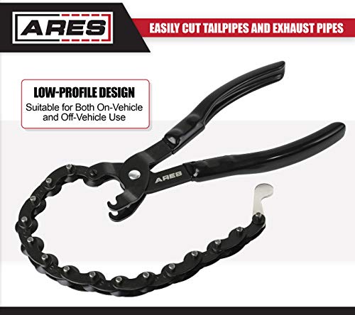 Ares 15009 - Exhaust Pipe Cutter - Cuts 3/4-Inch To 3 1/4-Inch Tailpipes And Exhaust Pipes - 15 Blade Design For Easy Cutting - Suitable For On- And Off-Vehicle Use #TOP3