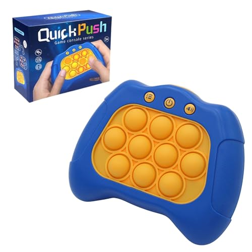 HUYUTAWE - Handheld Electronic Sensory Fidget Toy - Handheld Pop Game Quick Push Pop Game Light Sensory Toys for Autism Kids Birthday Gifts for Kids 3+ Years Old (Blue)