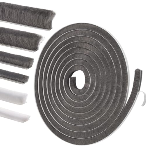 YOCCEK Self-Adhesive Weather Stripping Seal for Doors & Windows – Soundproof Insulation Gap Filler for Sliding, Exterior, Front, and Jamb Frames – 0.6" x 0.35" x 33 ft, Gray