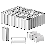 MIKEDE 80Pcs Strong Neodymium Magnets Bar, 12x5x3mm Heavy Duty Rare Earth Magnets Small Neodymium Ma