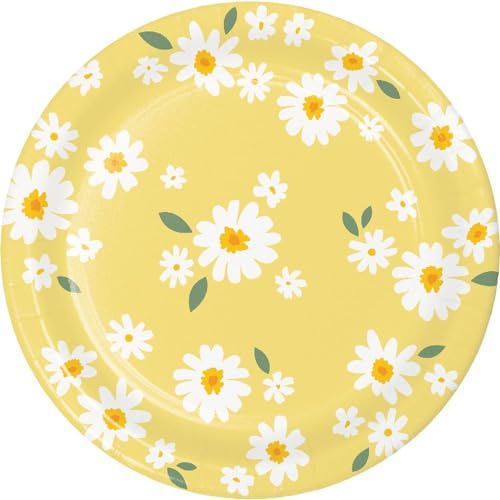 Sweet Daisy Dinner Plates, 8 Count