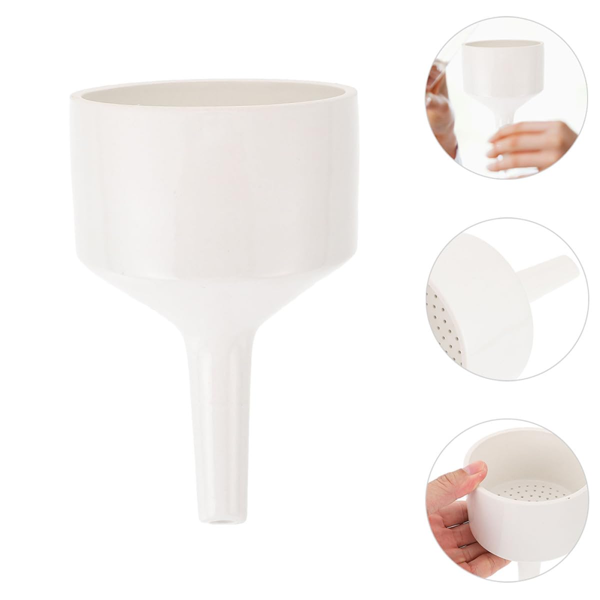 NUOBESTY Embudo Material Sintético Blanco Resistente a Ácidos y Álcalis de Filtrado de Cerámica para Laboratorio Adecuado para Experimentos Científicos