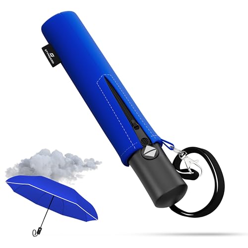 STYNGARD Regenschirm automatik Kinder mit Sicherheitsreflektoren - Kinder Regenschirm Mädchen/Junge - Automatik Kinderschirm Schulranzen Modell - ROTTERDAM