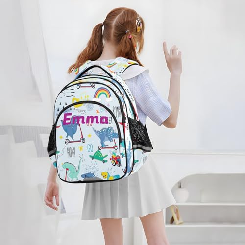 Mochila escolar de dinosaurios personalizada para niños de primaria 7