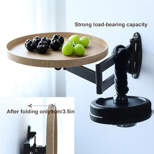 Table murale en bois avec étagère rétractable pour bureau à domicile