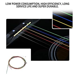 Zhou-YuXiang Jeu de Cordes de Guitare en Alliage de cuivre Ferme coloré d’arc-en-Ciel Pratique Durable pour l’équipement… - Les Beatles, Paul McCartney, John Lennon, RIngo Starr, George Harrison Zhou-YuXiang Jeu de Cordes de Guitare en Alliage de cuivre Ferme coloré d'arc-en-Ciel Pratique Durable pour l'équipement… – Image 3