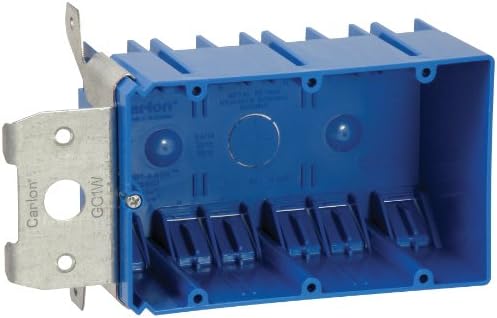 Carlon B349ADJ Switch/Outlet Box, 3-Gang, Adjustable, Depth: 3", Non-Metallic