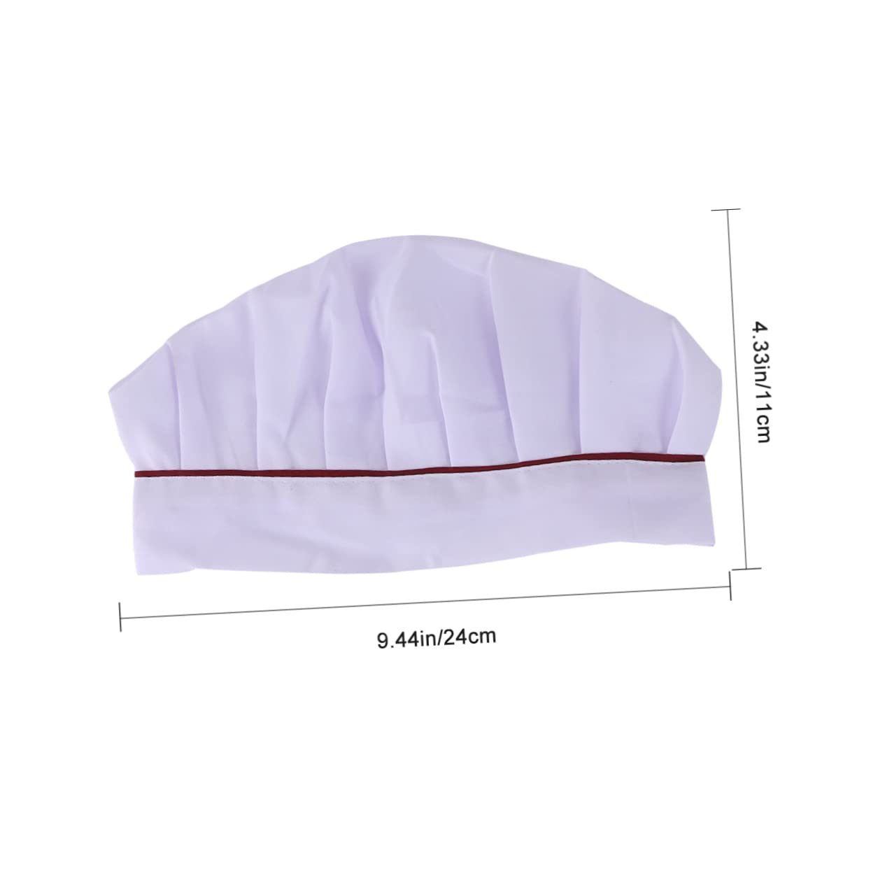 FRCOLOR 2pcs Classic Hat for Restaurants Trim Dirt Material Safe for Skin for Kitchen Workshop Catering Use White