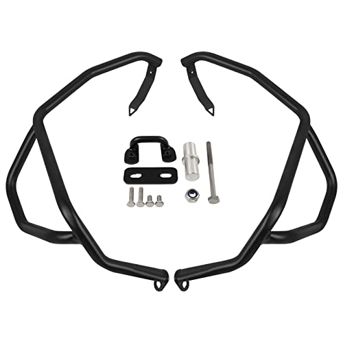 Worldmotop Motorcycle Engine Guard Highway Crash Bars Compatible with Honda CRF 1000L 1000L Africa Twin ABS CRF1000L 2016 2017 2018 2019 (Black, Upper)