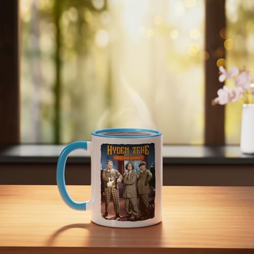Taza cerámica The Three Stooges azul/blanco 11 oz miniatura 3