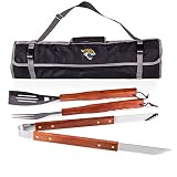 NFL Jacksonville Jaguars BBQ Tote with Digital Print (3 Piece), One Size, Black