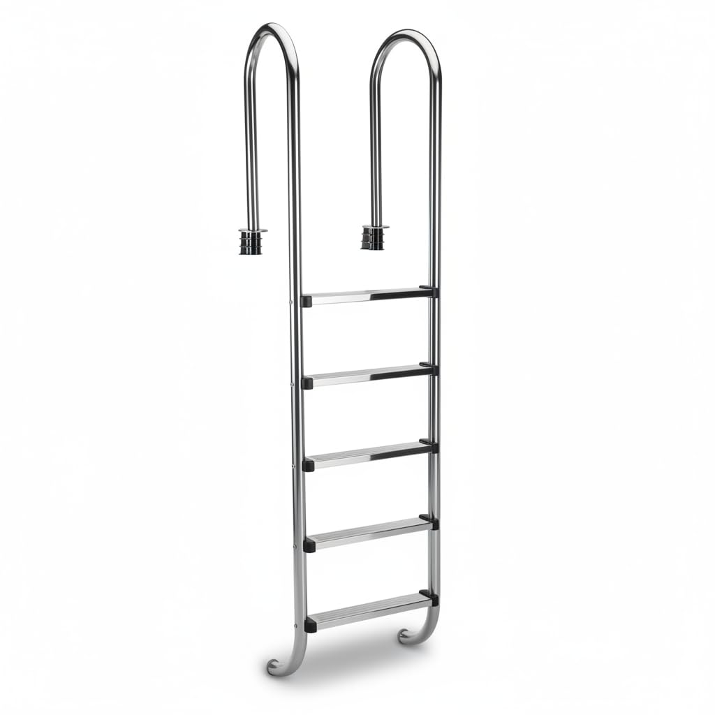 Échelle piscine 5stufig acier inoxydable piscine escalier hochbecken échelle encastrable échelle