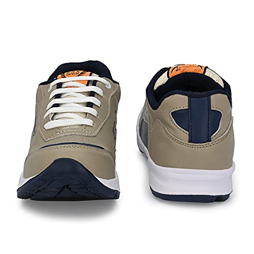 Image of BRK Footwear Men's Blue Running Sports Shoes | Lace-Up Lightweight Sneakers | Rubber Sole | Cushioned Gym Walking Casual Athletic Shoes for Men