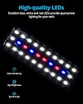NICREW Clip on Aquarium Light, Fish Tank Light with White, Blue and Red LEDs, Planted Aquarium Light for Nano Tank, 2 Lighting Modes