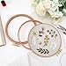 Clofiak 2Pcs 6 Inch Wooden Embroidery Hoops, Beech Cross Stitch Frame with Copper-Plated Screw, Embroidery Rings for Art Craft Sewing, Home Ornaments