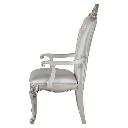 Acme Furniture Gorsedd Arm Chair, Cream Fabric And Antique White #TOP5