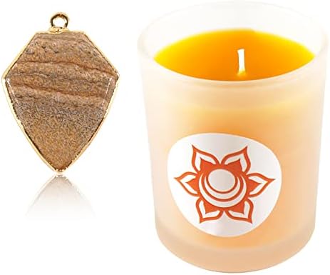 Soulnioi Scented Candles and Crystal Diamond Shape Crystal Pendant Necklace for Gift Relaxation