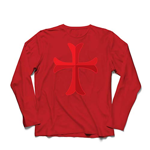 T-Shirt de l'Ordre du Temple de Salomon pour homme avec finitions soignées et motif Croix-Rouge
