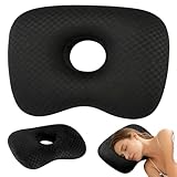 PORFOYO Pillows de piercing para el oído, almohada con agujero, almohada para piercing de oreja, almohada para el oído, almohada para dormir de lado para aliviar el dolor de oído
