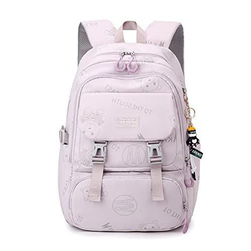Carino Zaino Donna Zaini Casual Borse a zainetto da donna per PC portatili Borsa da Scuola da Ragazzo Ragazza per Studenti Viaggio Camping a SpallaViola chiaro