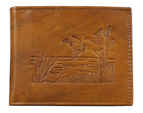 Rico Industries Lone Ducks Embossed Leather Billfold Wallet