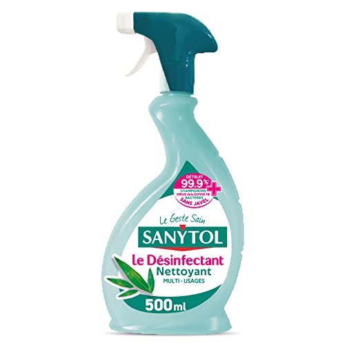 Sanytol - Désinfectant Multi-Usages - Parfum Eucalyptus - 500 ml - Bactéricide, Virucide,...