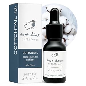 Hustle & Blush Essential Oils Blend for Dryer Balls, 15ml Cottontail, Natural Laundry Fragrance, Long-Lasting Fresh Scent, Ideal for Diffusers, Candle Making Holiday Gifts, Multi-Use for Home & DIY