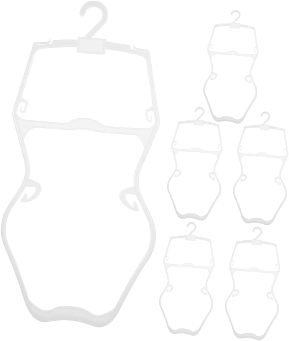 Healifty 6pcs Clothes Hangers Plastic Clothes Hangers for Swimwear and Clothing Nursery Closet Organizer