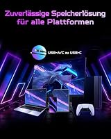 acer Predator GP30 Externe SSD RGB 1TB USB 3.2 Gen2x2 - bis zu 2000 MB/s Lesen Portable External Solid State Drives für Smartphone, Tablets, PC & PS5 – Ansicht 4
