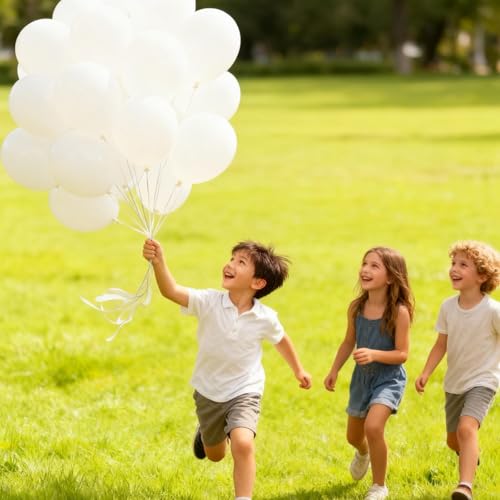 Image of 160Pcs White Balloons 12 Inch Latex Balloons for Baby Shower Birthday Wedding Party Decorations