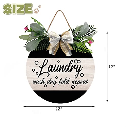 Vintage Laundry Room Decorative Wall Sign Laundry Room Decor Home Family Decorative Sign Inspirational Motto For Laundry Room, Bathroom, And Home Farmhouse Outdoor Indoor (12*12 Inch) #TOP1