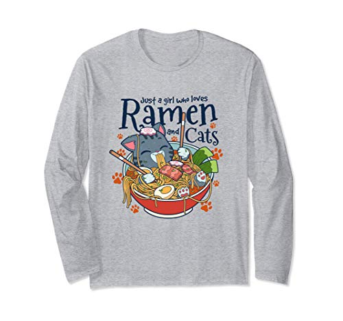 Kawaii Cute Anime Cat Girl Otaku Japanese Ramen Noodles Gift Manga Larga