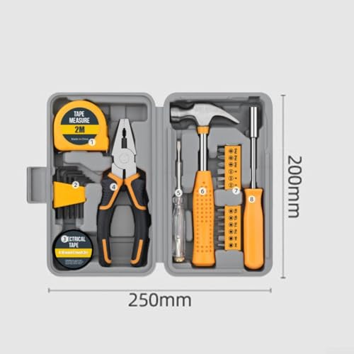 Kit de herramientas combinado 24 piezas amarillo miniatura 2