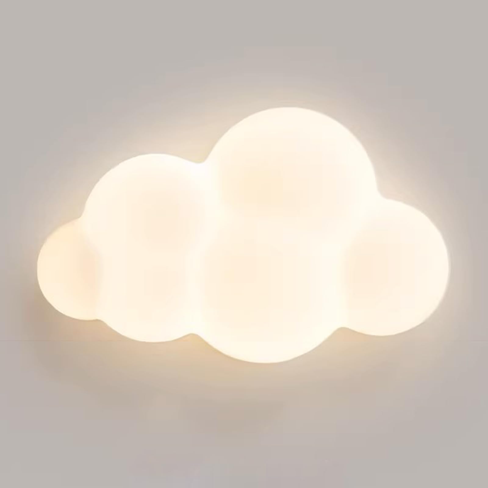 Luminaria para montaje en pared infantil forma de nube blanca ajustable grande