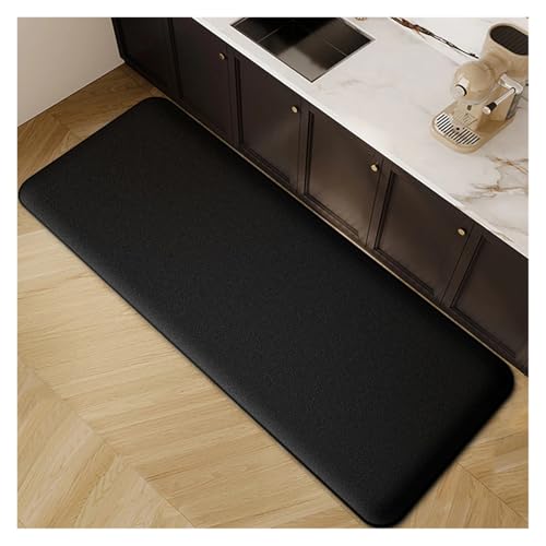 Tapis de bain séchage rapide noir grand format en molleton de corail - 2