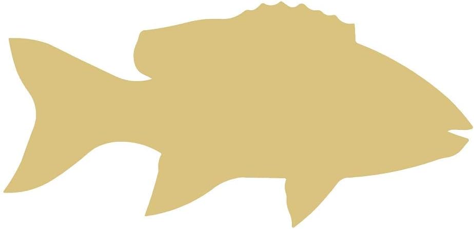 Fish Cutout Unfinished Wood Fishing Lake Decor Kids Room Door Hanger MDF Shape Canvas Style 1 (24")