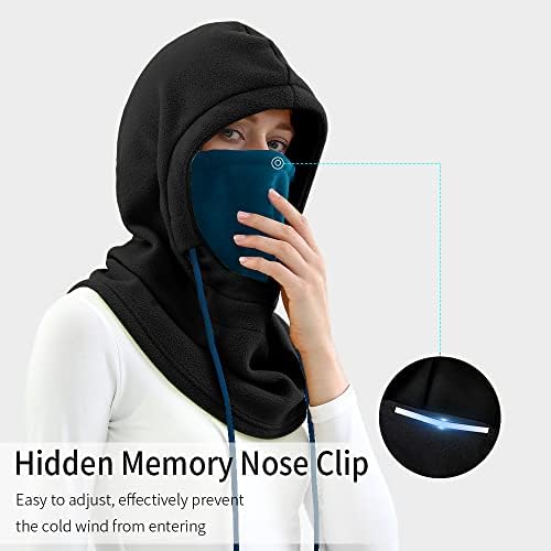 Achiou Ski Mask for Men Women, Winter Balaclava Warm Windproof Face Mask, Full Head Cover Scarf Neck for Cold Weather