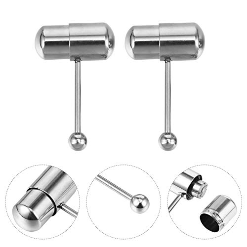VALICLUD 2 peças de anéis de língua vibratórios, aço cirúrgico, piercings corporais, joias de cores