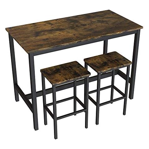 3-Piece Dining Set, Bar Table Set, Compact 2 Chairs and Table Set, Kitchen Set Fashionable Simple Style, Kitchen Counter Height Table Set Modern Design Cover