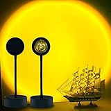 Sunset Projection Lamp LED Night Light, 360 Degree Rotating Floor Lamp, USB Interface, Romantic Vision Modern Floor Lamp, Suitable for Bedroom and Living Room Decoration (Sunset).