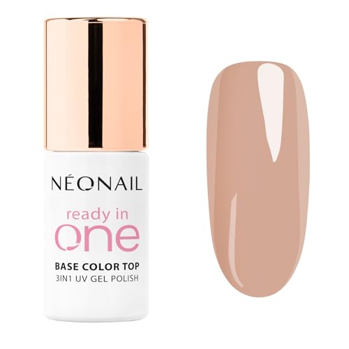 NÉONAIL UV Nagellack 7 2 ml - Braun - READY IN ONE - One Sand Taupe - 3in1 Nagellack - Base Coat - Top Coat - Unterlack Für Nägel - Überlack Für Nagel - UV Lack - Gel Nägel - Nageldesign