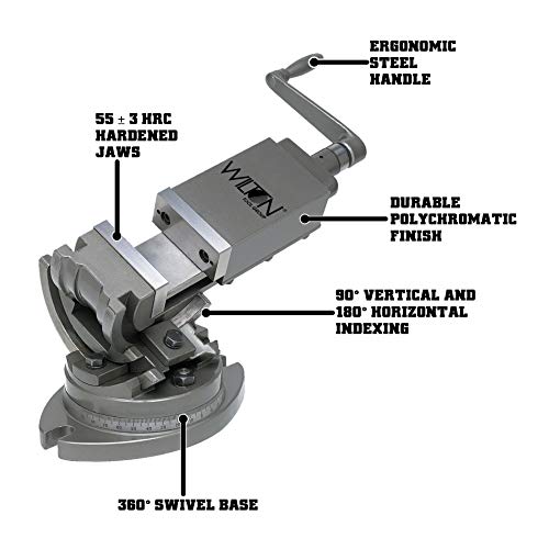 Wilton Tlt/Sp-75, 3-Axis Milling Vise, 3" Jaw Width, 1-5/16" Jaw Depth (11701) #TOP1